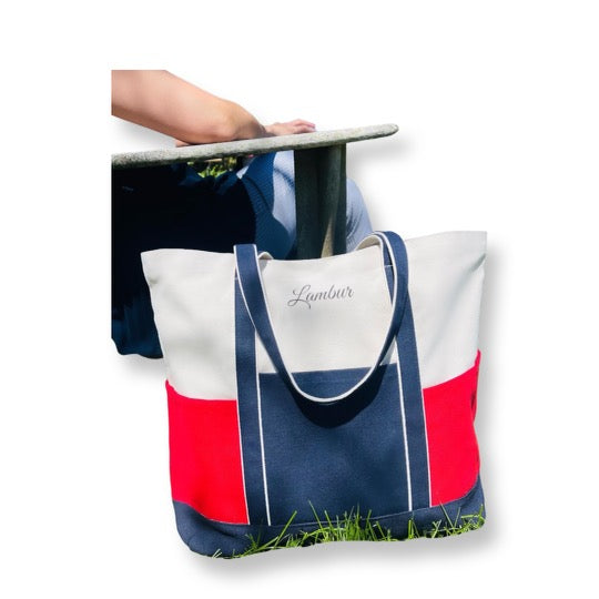 "Go green with the Lambur Extra Large Eco-Friendly Reusable Multi-Purpose Grocery Shopping Bag. Perfect for eco-conscious shoppers, this spacious and durable bag is designed for all your shopping needs. Say goodbye to single-use plastics and hello to sustainable shopping with this versatile and stylish tote!"